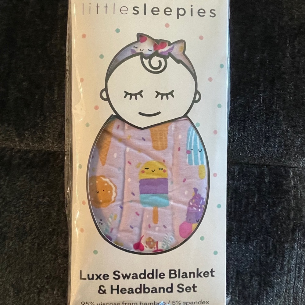 Little Sleepies Wildberry Ice Cream Social swaddle